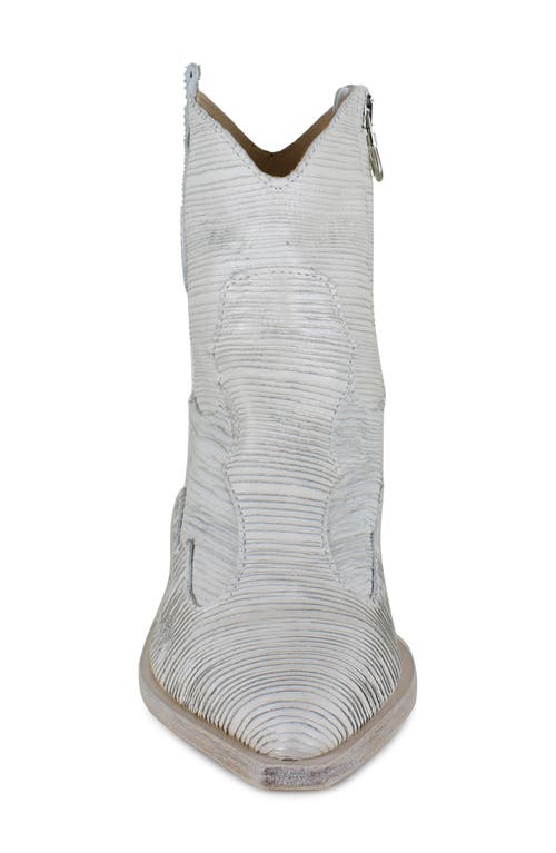 Zigi Yuliana Western Boot In Off White Leather