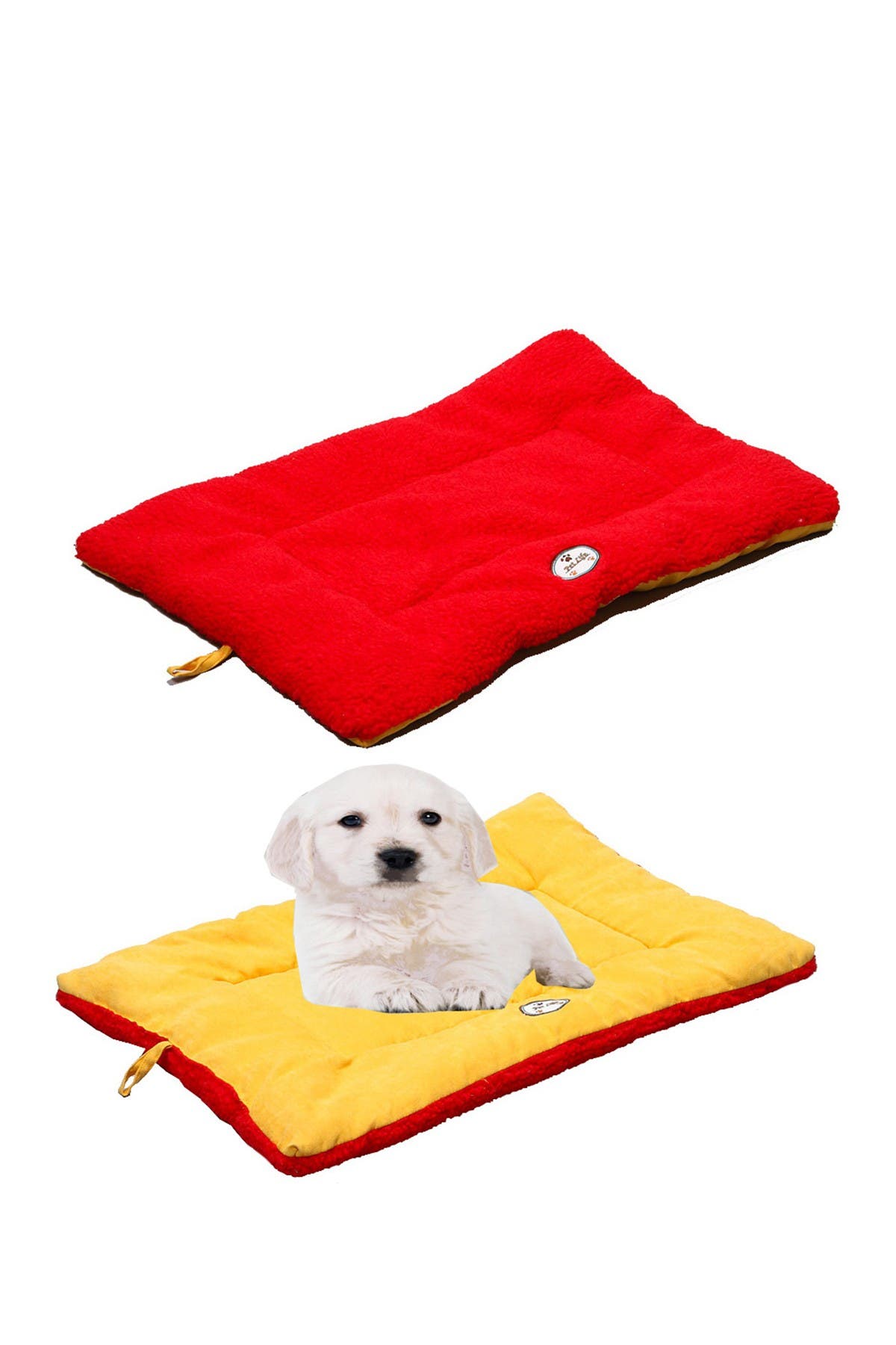 Pet Life Large Orange/red Eco-paw Reversible Eco-friendly Pet Bed