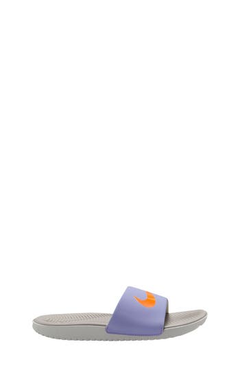 Shop Nike Kids' Kawa Slide Sandal In Purple/orange/light Iron