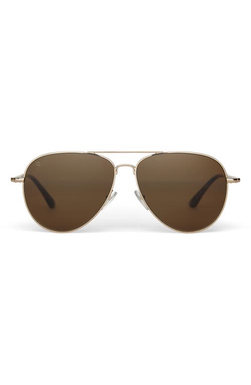 Toms Hudson 60mm Polarized Aviator Sunglasses In Brown