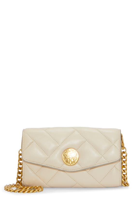 Shop Vince Camuto Kisho Quilted Leather Wallet On A Chain In Warm Vanilla Sheep Hunter