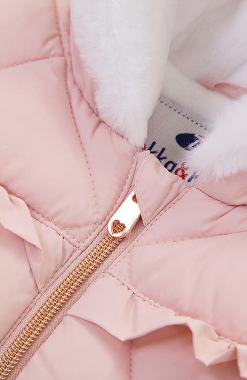 Rokka&rolla Baby Soft Lining Hooded Puffer Jacket In Snow Pink