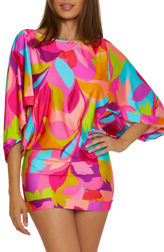 Shop Trina Turk Lilleth Cover-up Dress In Pink Multi