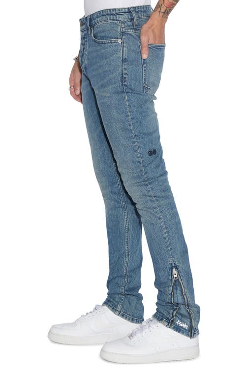 Shop Ksubi Van Winkle Kult Zip Hem Skinny Jeans In Denim