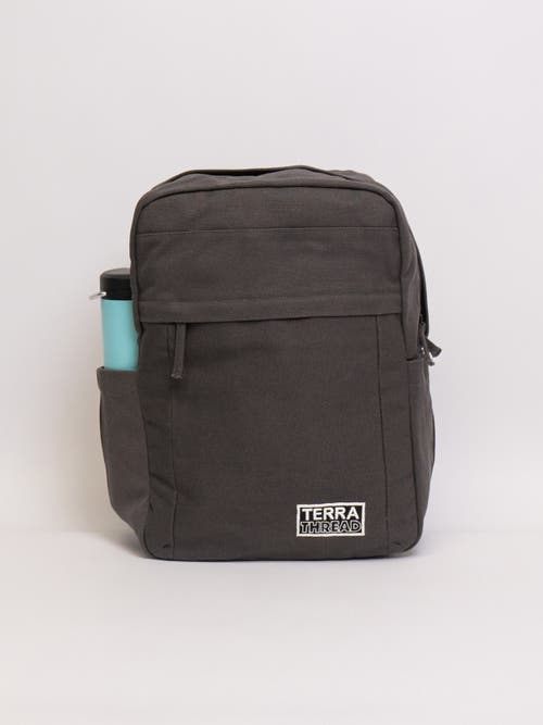 Terra Thread Sustainable Backpack For School And Everyday Use In Charcoal Grey