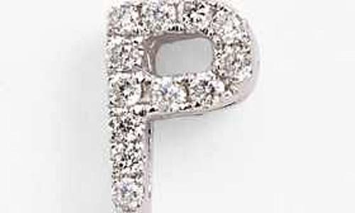 Bony Levy Single Initial Earring In White Gold/p