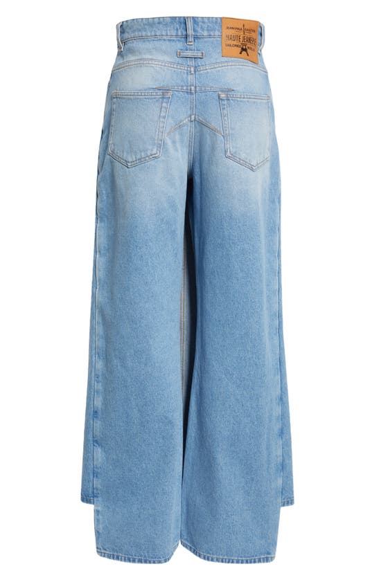 Shop Jean Paul Gaultier The Denim Pant Skirt In Light Blue