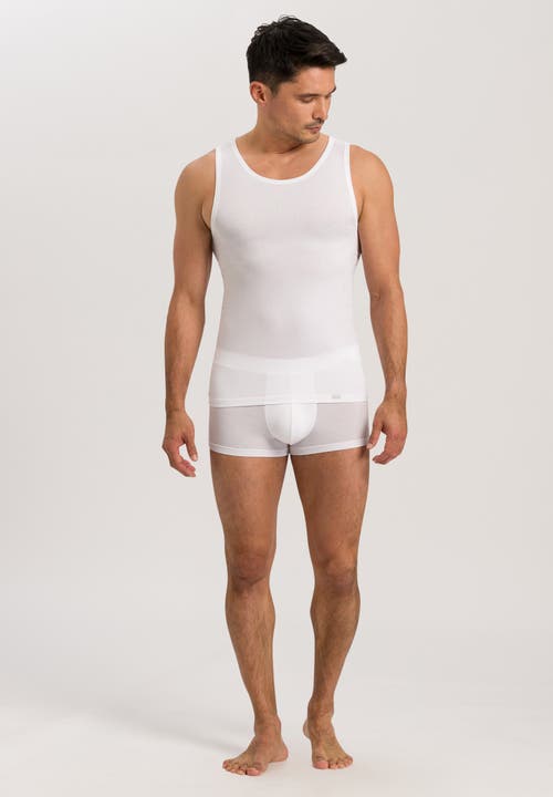 Hanro Mercerised Stretch-cotton Boxer Briefs In White