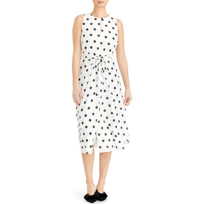 Rachel Roy Collection Polka Dot Sleeveless Midi Dress, White