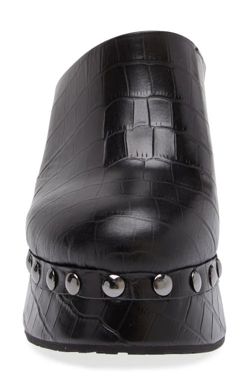 Shop Chocolat Blu Hester Platform Clog In Black Crocodile