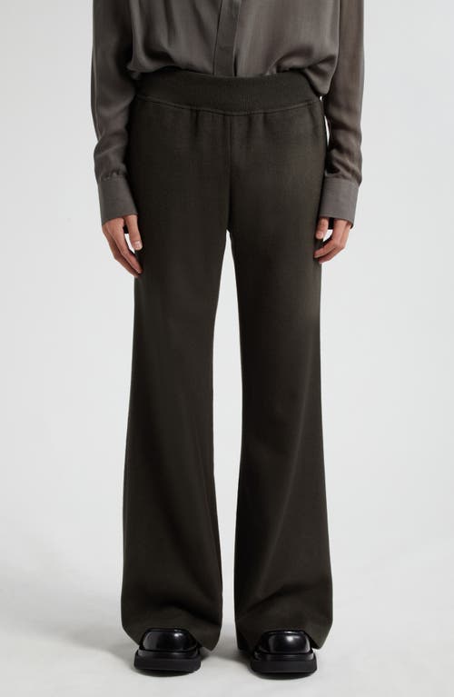 Pull On Cashmere Suit Pants in Black Olive