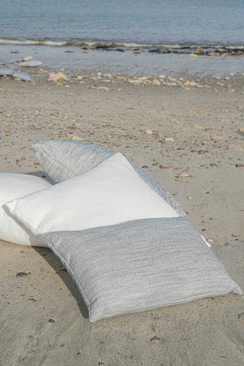 Anaya Seaside Smooth Indoor Outdoor Pillow In White