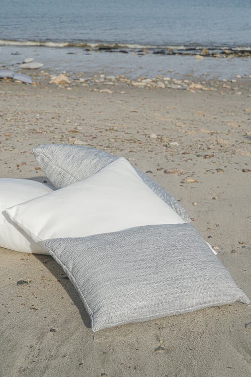 Shop Anaya Seaside Smooth Indoor Outdoor Pillow In White