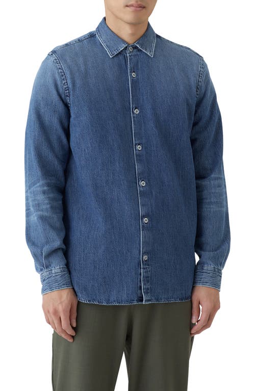 Closed Classic Fit Denim Button-Up Shirt in Mid Blue