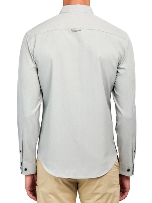 Brooklyn Brigade Men's Dante Non-iron Performance Stretch Moisture-wicking Solid Button-down Shirt In Grey Heather