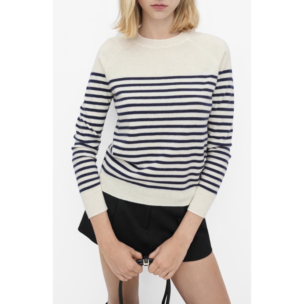 Mango Wool Sweater In Ecru