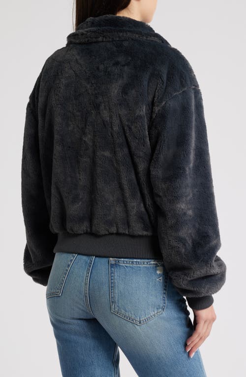 Thread & Supply Faux Fur Jacket In Charcoal