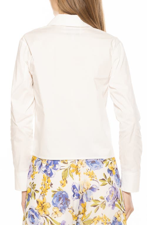 Alexia Admor Women's Roxanne Long Sleeve Shirt In Ivory