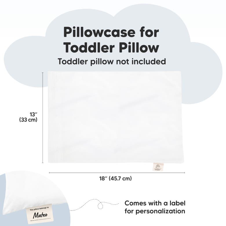 Keababies Printed Toddler Pillowcase 13x18" In Soft White