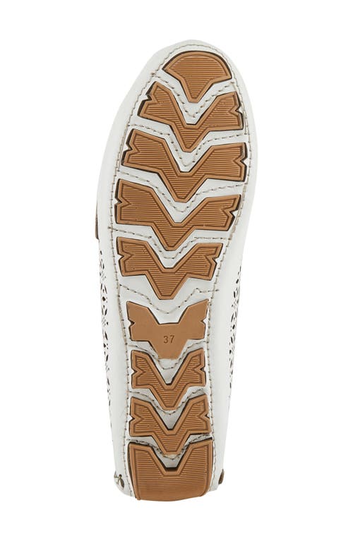 Spring Step Crain Driving Penny Loafer In White