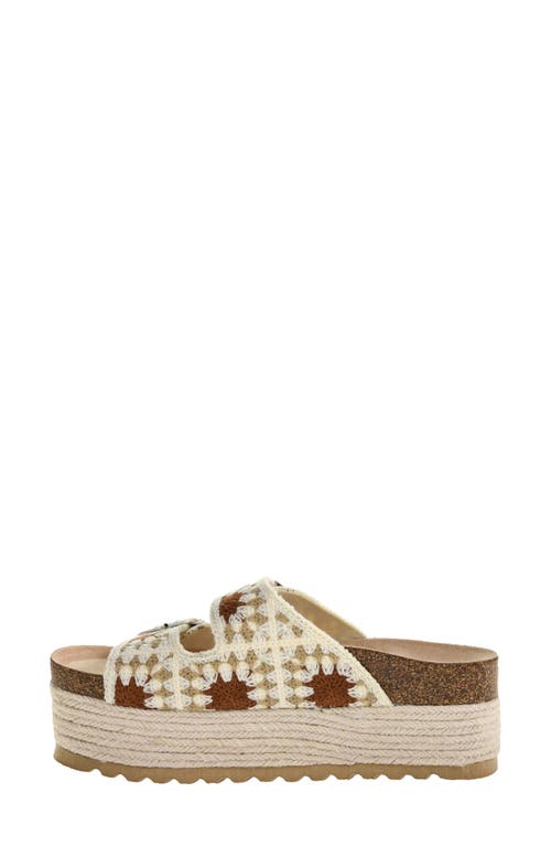 Shop Dirty Laundry Pretends Espadrille Platform Slide Sandal In Cream