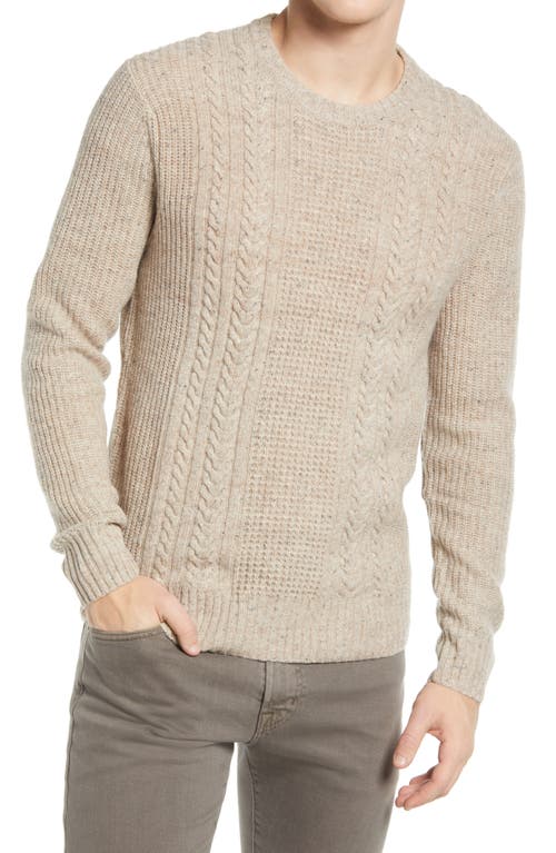Kennedy Wool Blend Crewneck Sweater in Stone