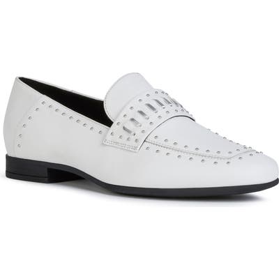Geox Marlyna Studded Loafer, White