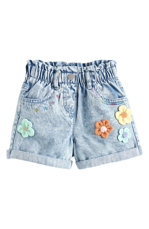 NEXT Kids' 3D Flower Denim Shorts Indigo at Nordstrom,