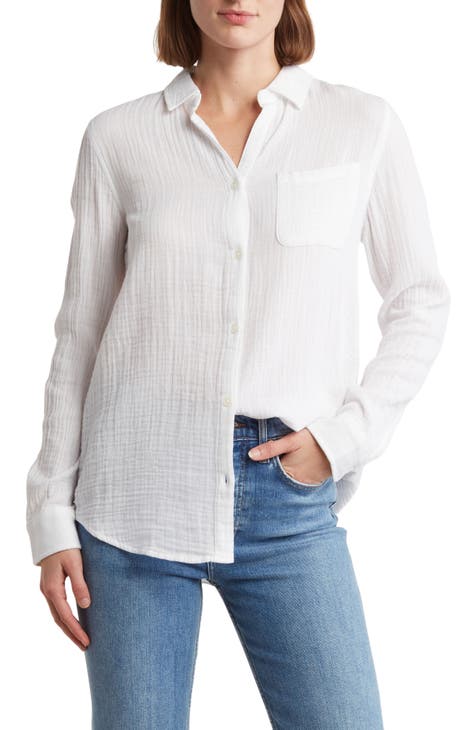 Alessia Long Sleeve Cotton Button-Up Shirt