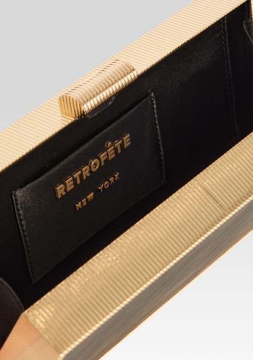 Shop Milo Clutch Retrofête  In Black/gold Metal