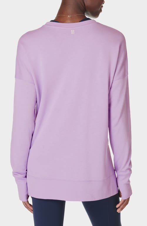 Shop Sweaty Betty After Class Sweatshirt In Midnight Cherry Purple