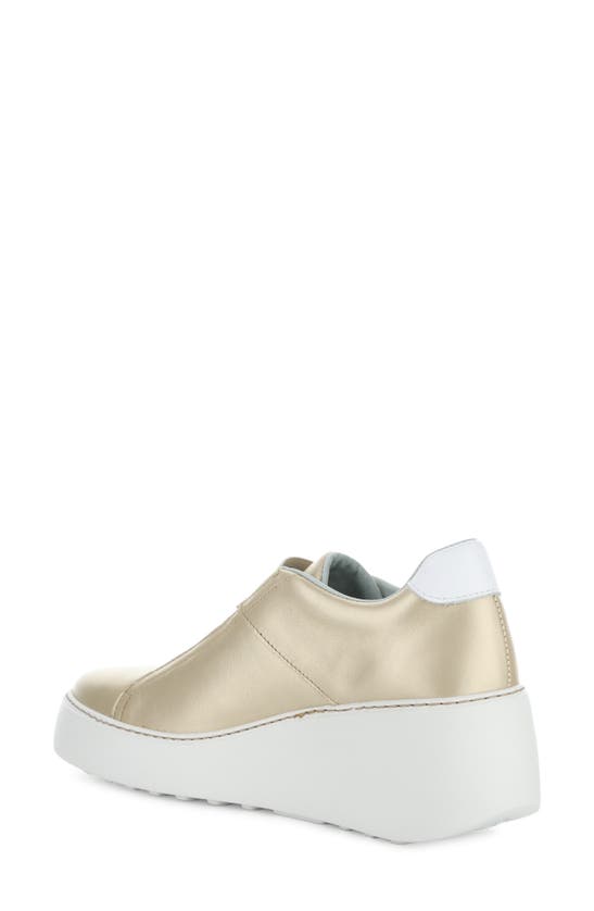 Fly London Dito Platform Wedge Sneaker In 002 Gold Dublin | ModeSens