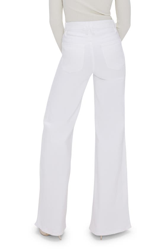 Shop Good American Good Waist High Waist Palazzo Jeans In White001