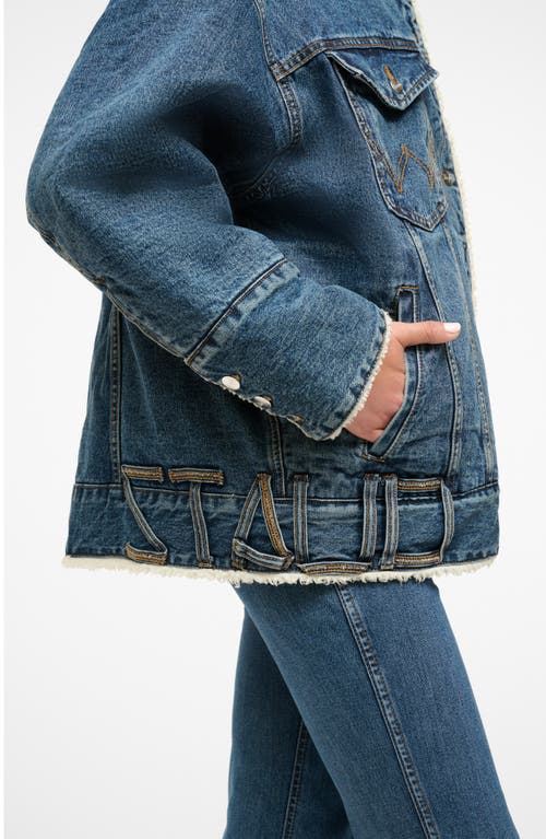 Shop Staud + Wrangler The Biggest Jean Jacket In Indigo Wash