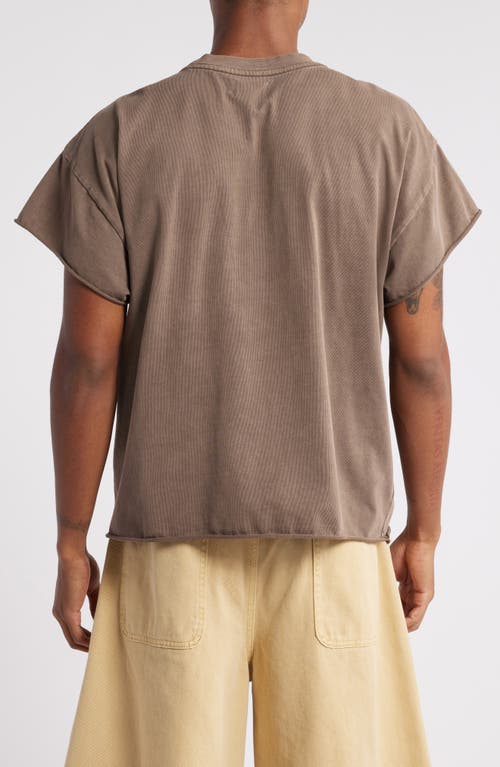 Shop Elwood Drummer Cut Off T-shirt In Tobacco