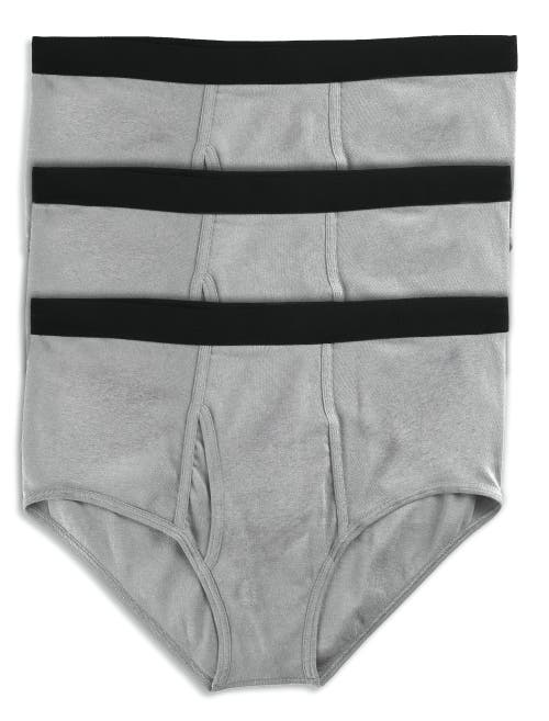 Harbor Bay 3-pk Color Briefs In Grey