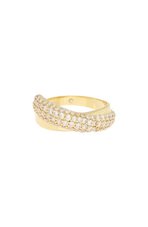 Pavé Crystal Wrap Band Ring