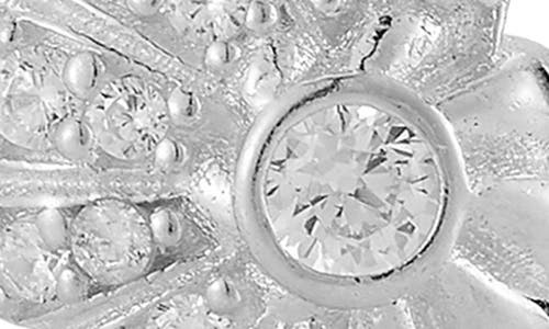 Sphera Milano Cz Seashell Stud Earrings In Silver