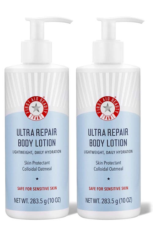 First Aid Beauty Ultra Repair Body Lotion Duo $76 Value In White