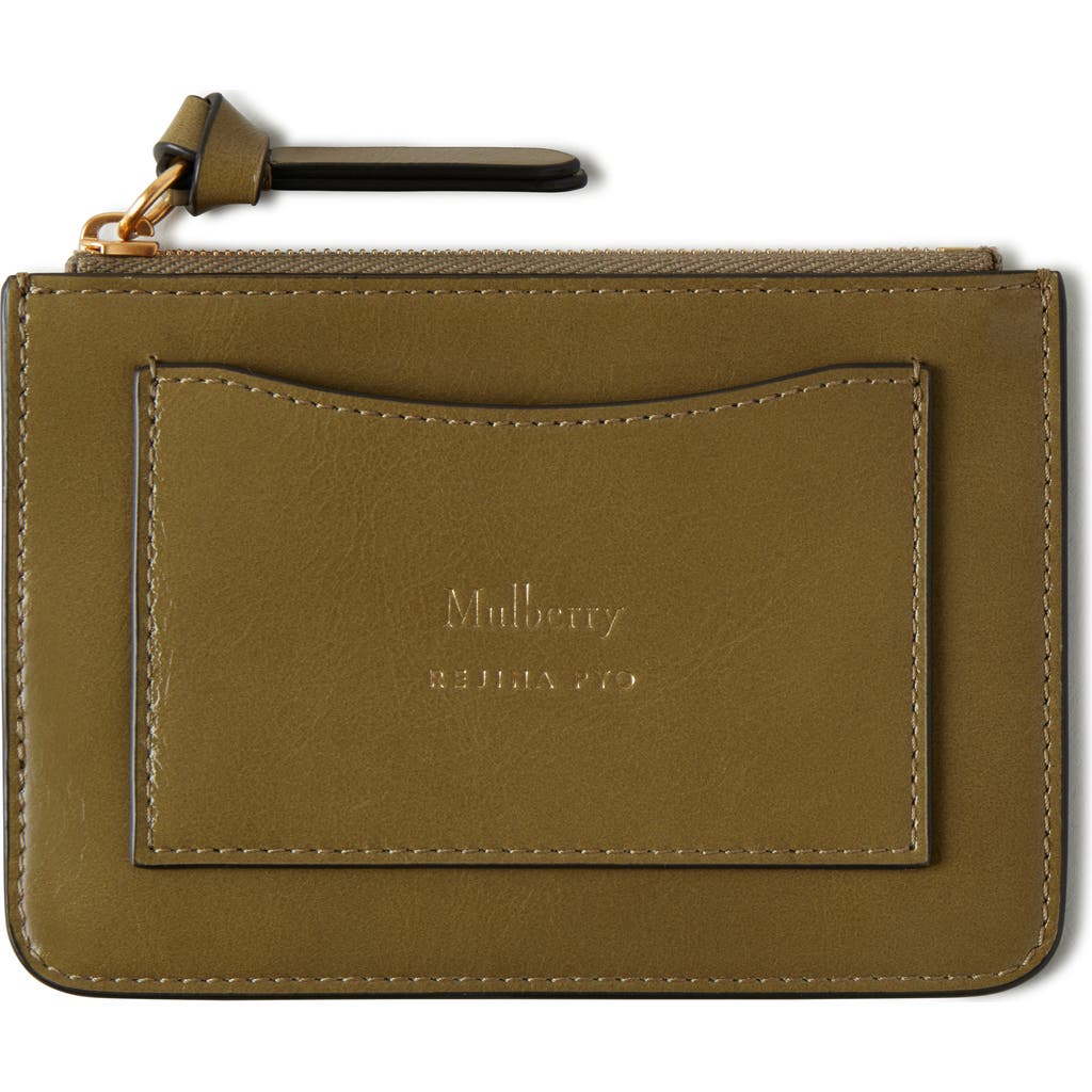 Mulberry X Rejina Pyo Zip Leather Coin Pouch In Autumn Leaves