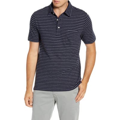 Faherty Perfect Regular Fit Jersey Polo, Blue