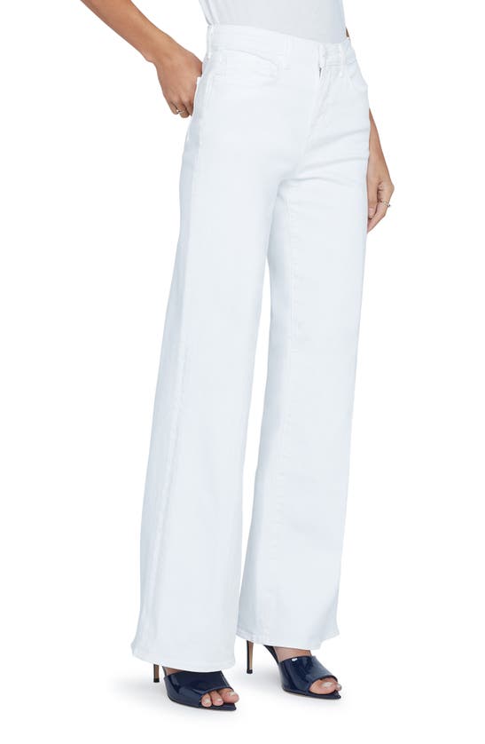 Shop L Agence Alicent Wide Leg Jeans In Blanc