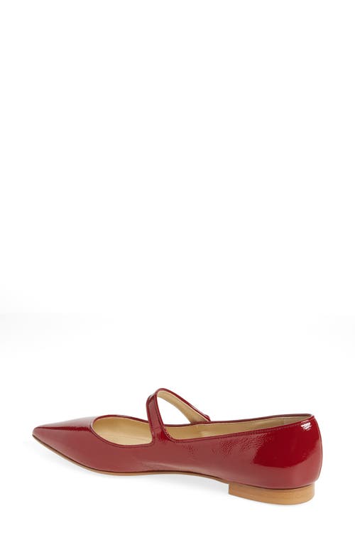 Shop Bells & Becks Barbra Pointed Toe Mary Jane Flat In Red