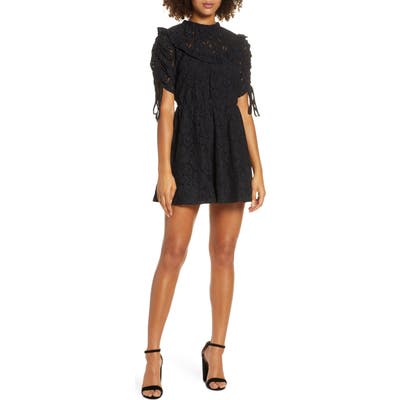 Ali & Jay Afterglow Lace Minidress, Black