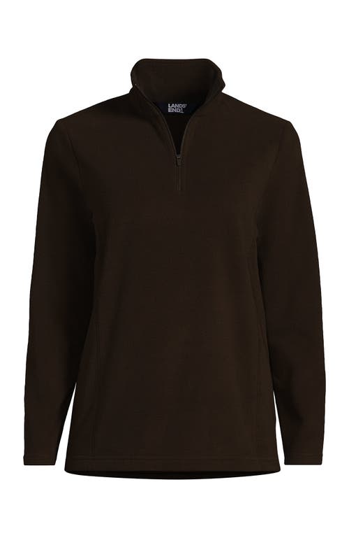 Shop Lands' End Plus Size Anyweather Fleece Quarter Zip Pullover In Deep Chocolate