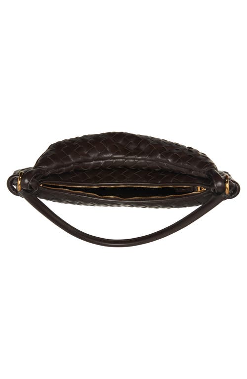 Shop Bottega Veneta Medium Gemelli Intrecciato Shoulder Bag In Black-m Brass