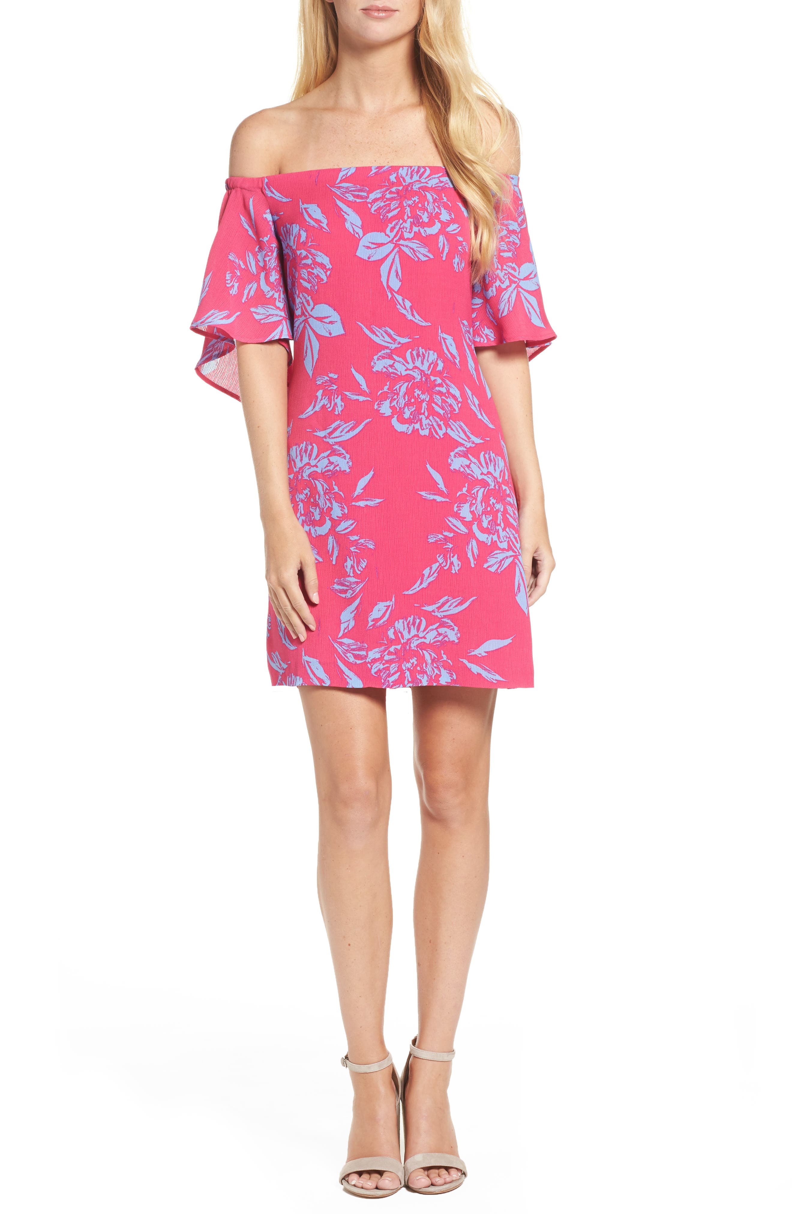charles henry off the shoulder shift dress