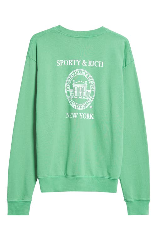 Shop Sporty And Rich Sporty & Rich Ny Resort Sweatshirt In Verde