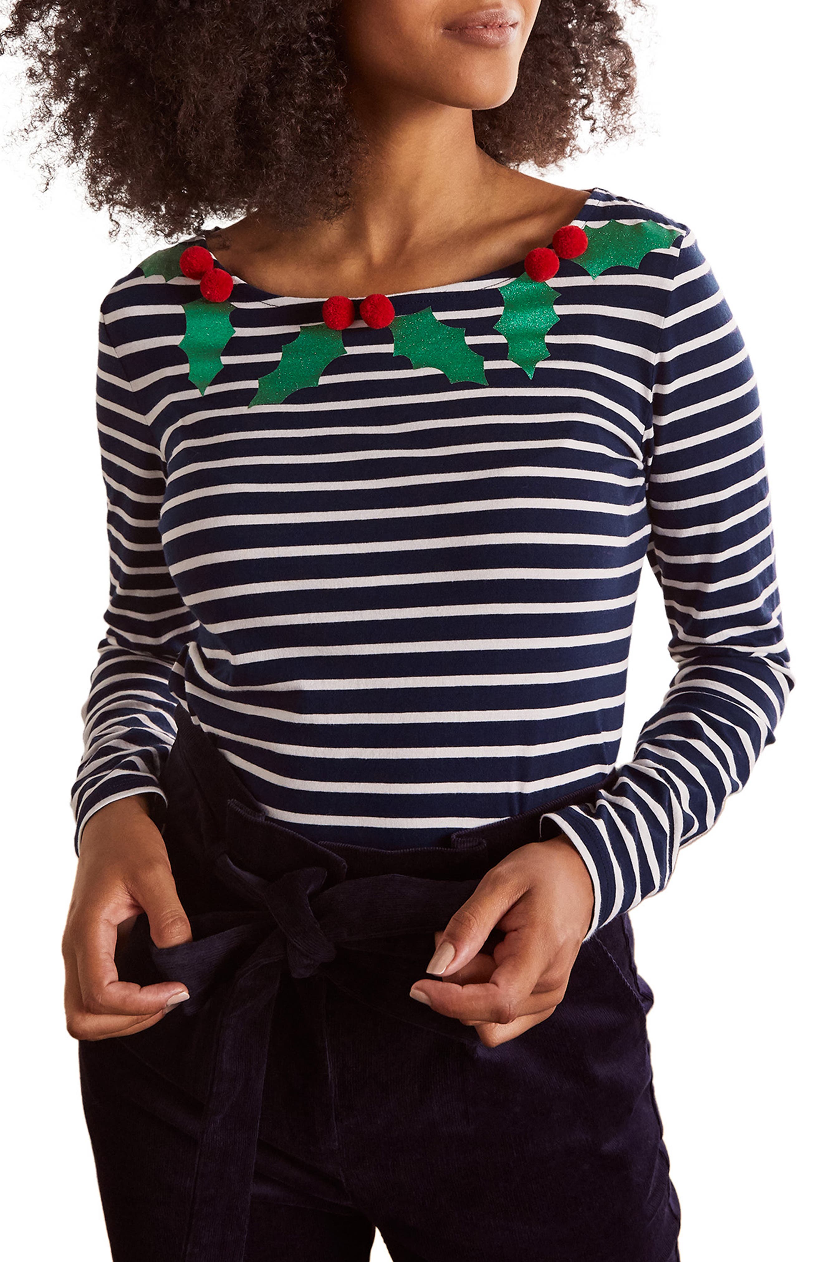 BODEN Christmas Breton Shirt Nordstrom Rack