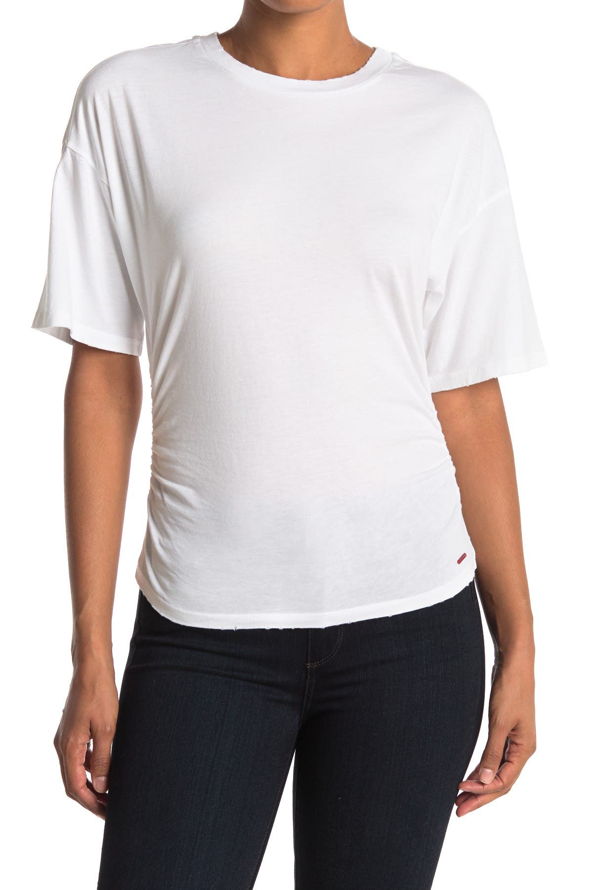 ruched side t shirt